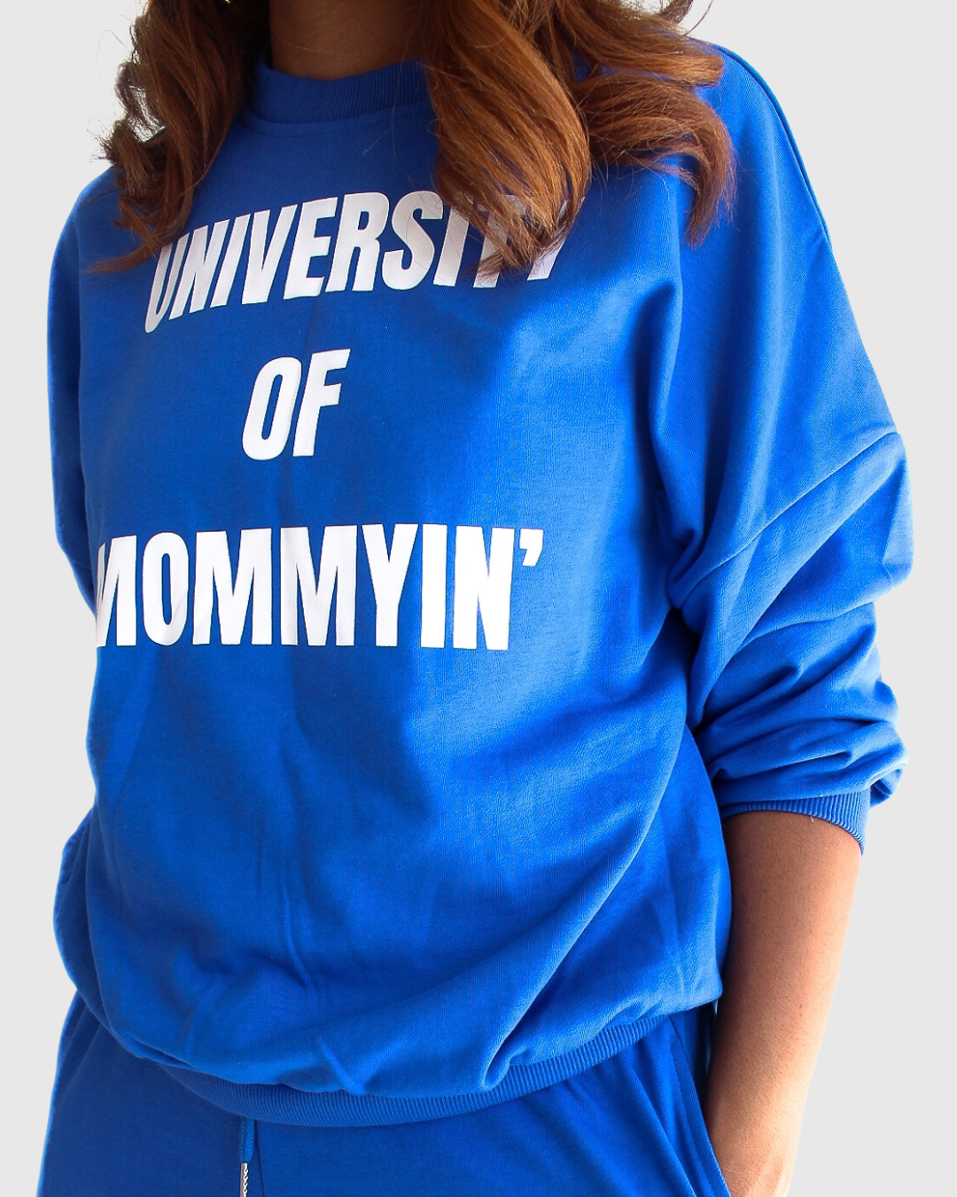 University of Mommyin' Classic Sweatshirt in Blue (PREORDER)