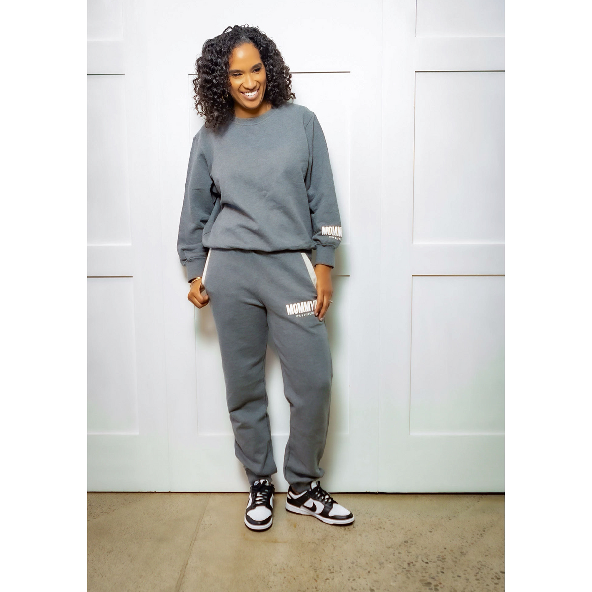 Mommyin Lifestyle Fleece Sweatsuit - Cool Grey