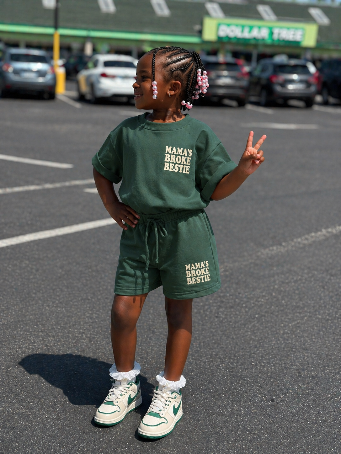 Mama’s Broke Bestie Kids Set - Green