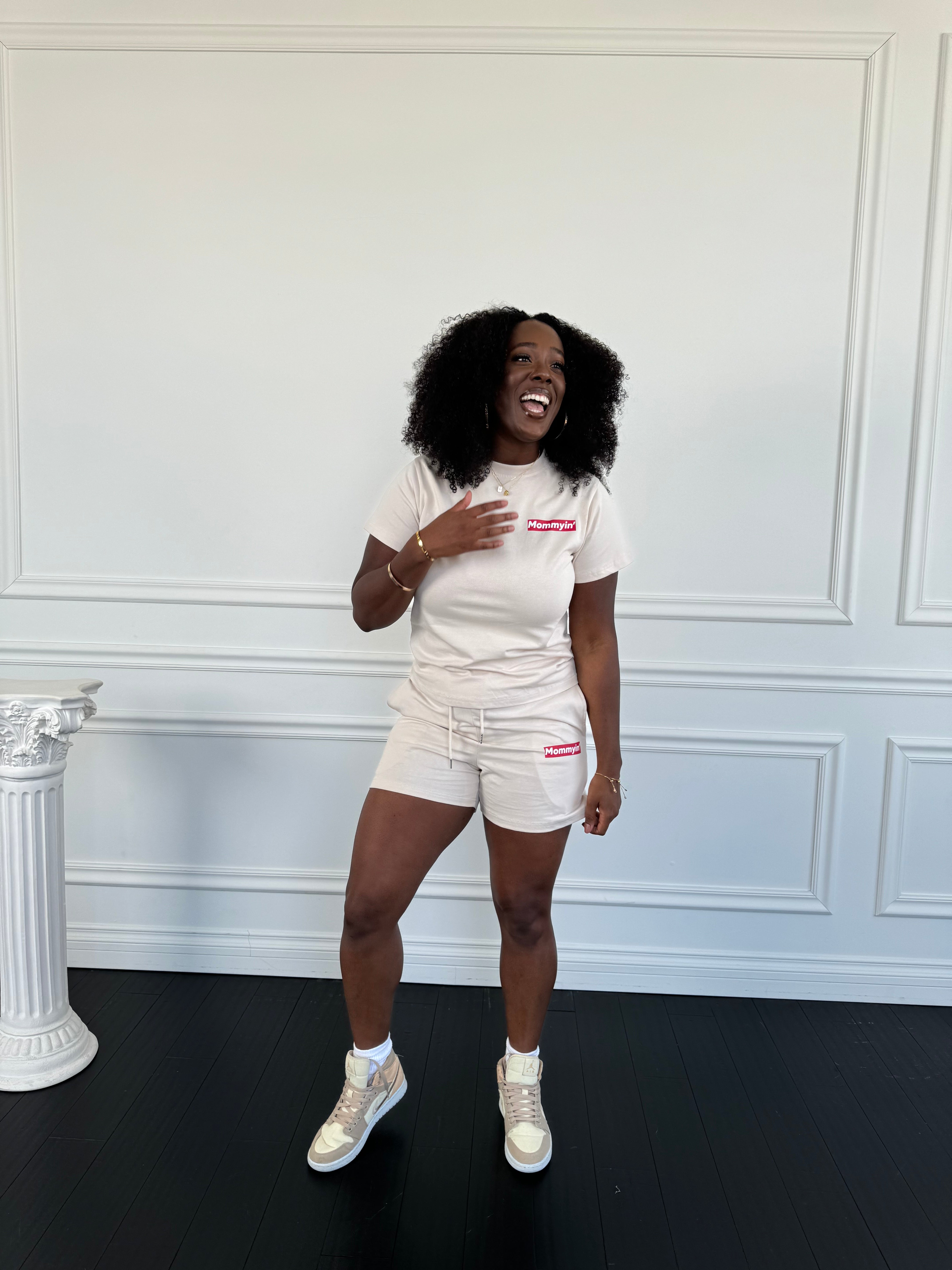 Supreme Mommyin' Short Set - Nude – Millennial Mommy with Melanin