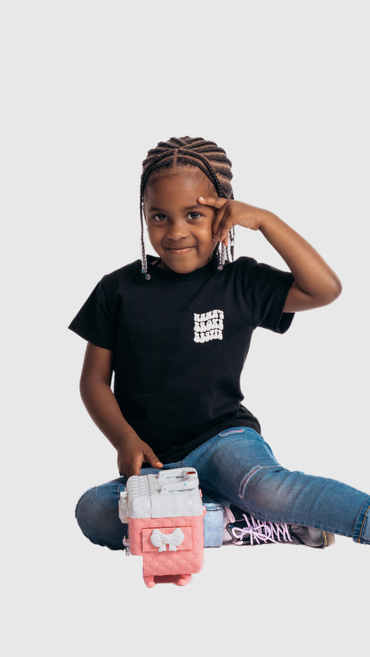 Mama’s Broke Bestie Kids Tee - Black