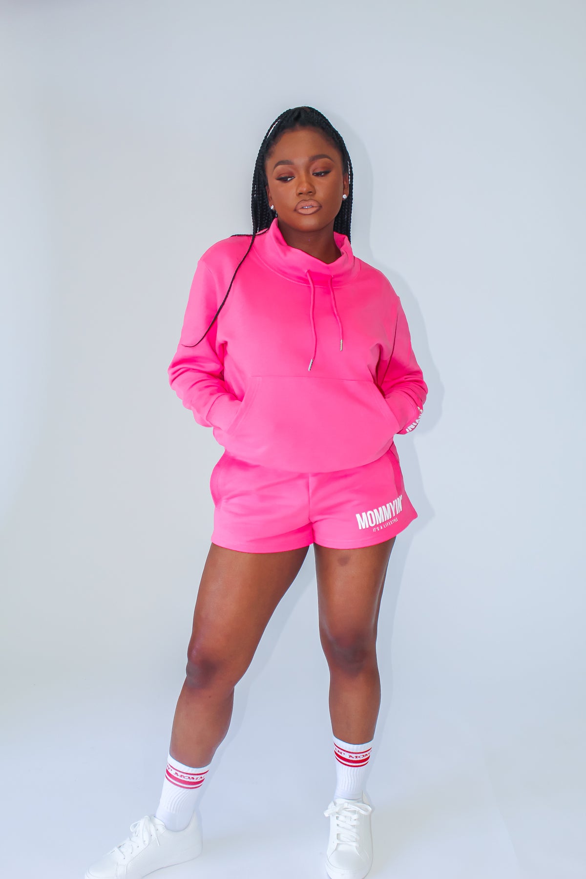 Mommyin Lifestyle Sweat Short Set - Pink Friday