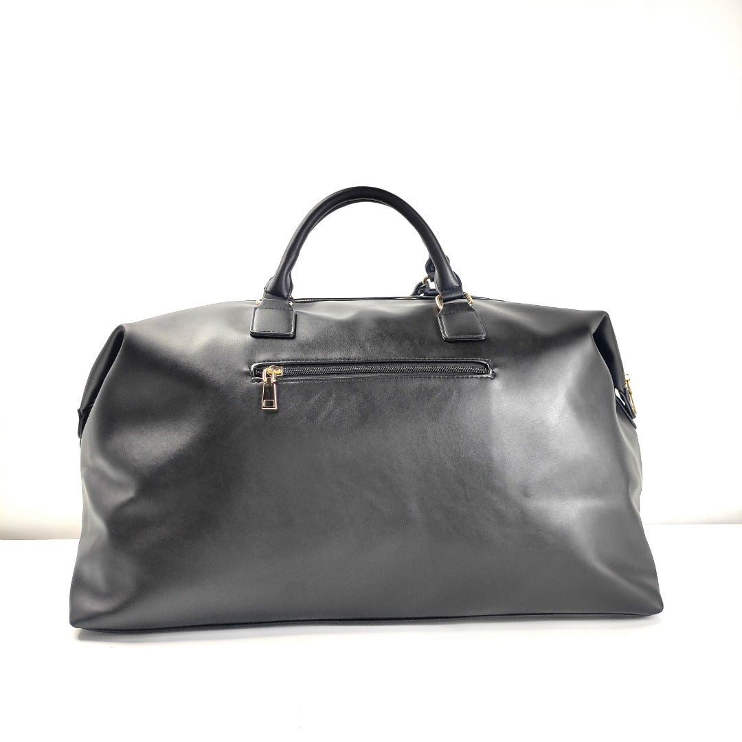 Mommyin Lifestyle Weekender Bag - Black Vegan Leather
