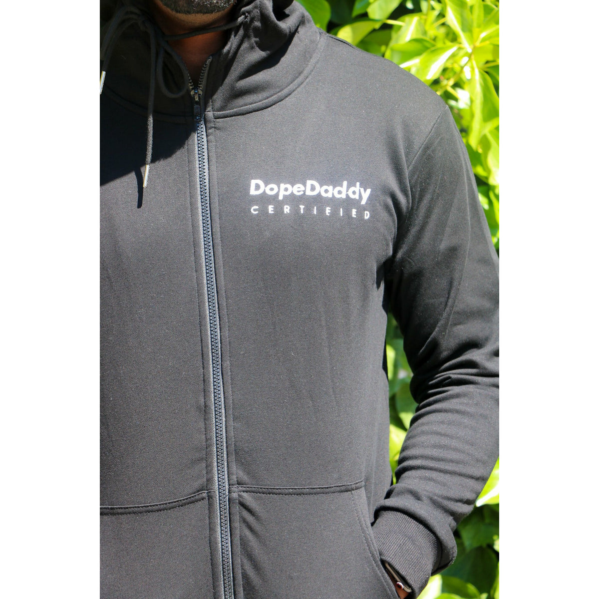 Dope Daddy Certified Zip Up Hoodie - Everyday Black