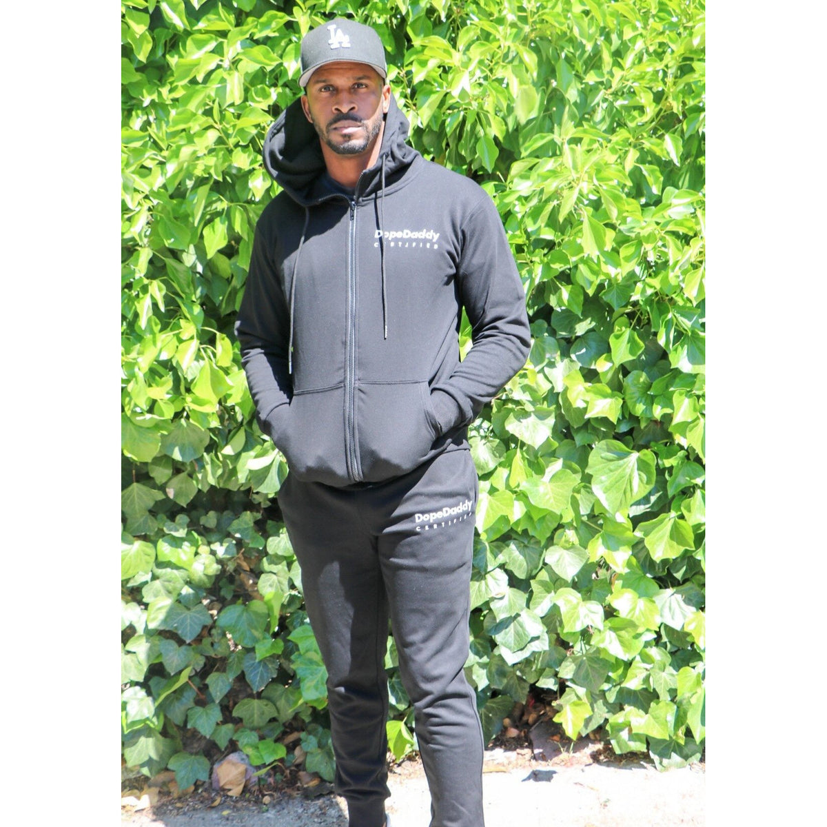 Dope Daddy Certified Zip Up Sweatsuit - Everyday Black