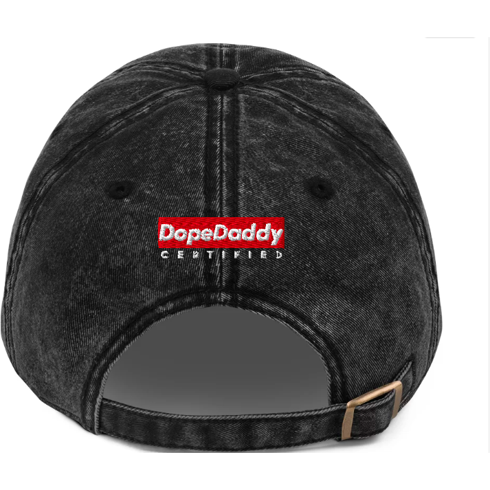 Personalized Dope Daddy Certified Cap - Distressed Grey