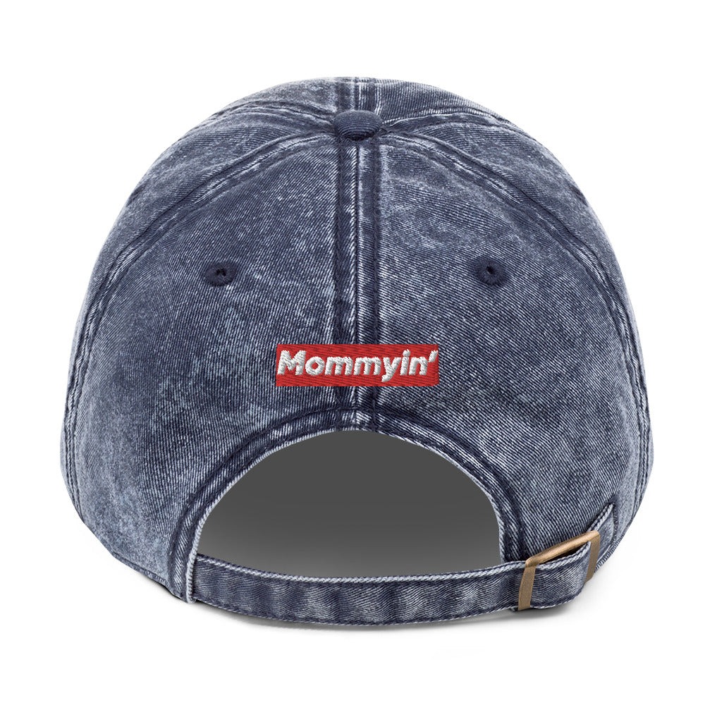 Mommyin Baseball Cap - Distressed Blue